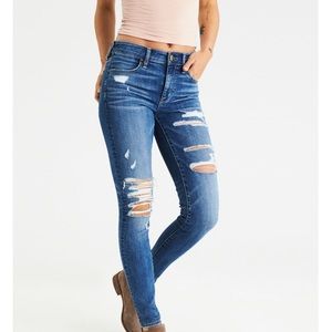 American Eagle high rise jegging; slasher blue 4S